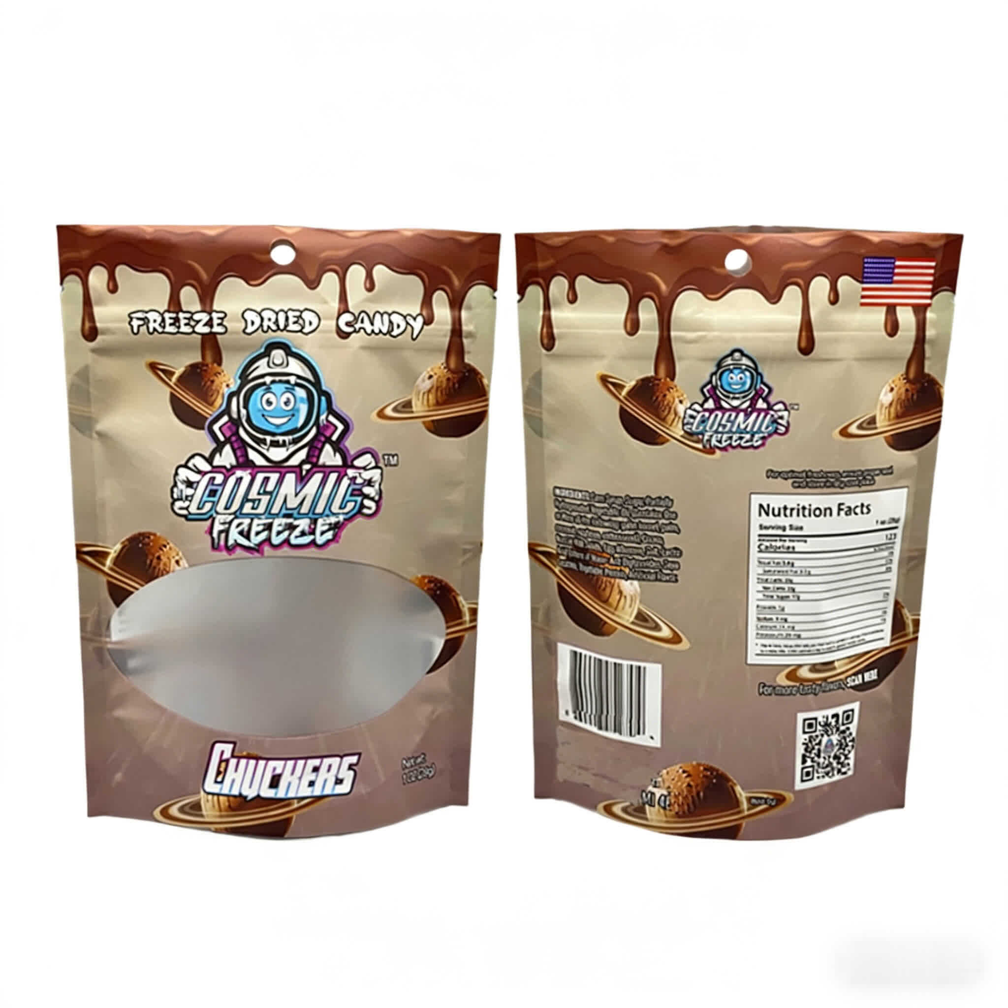 Pacáiste seachtrach Mylar do seacláid le priontáil saincheaptha, pacáiste seachtrach a sheasann suas