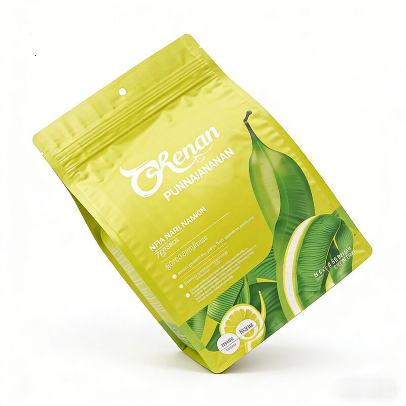  Lemon Tea Flat-bottomed Bag Snack Brewing Tea Eight-sided sealed Standing Bag with Hanging Holes