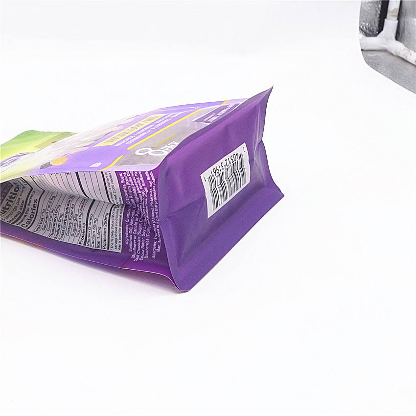 Custom Printed Flat Bottom Nuts Packing Pouch Cashew Nuts Packaging Bag