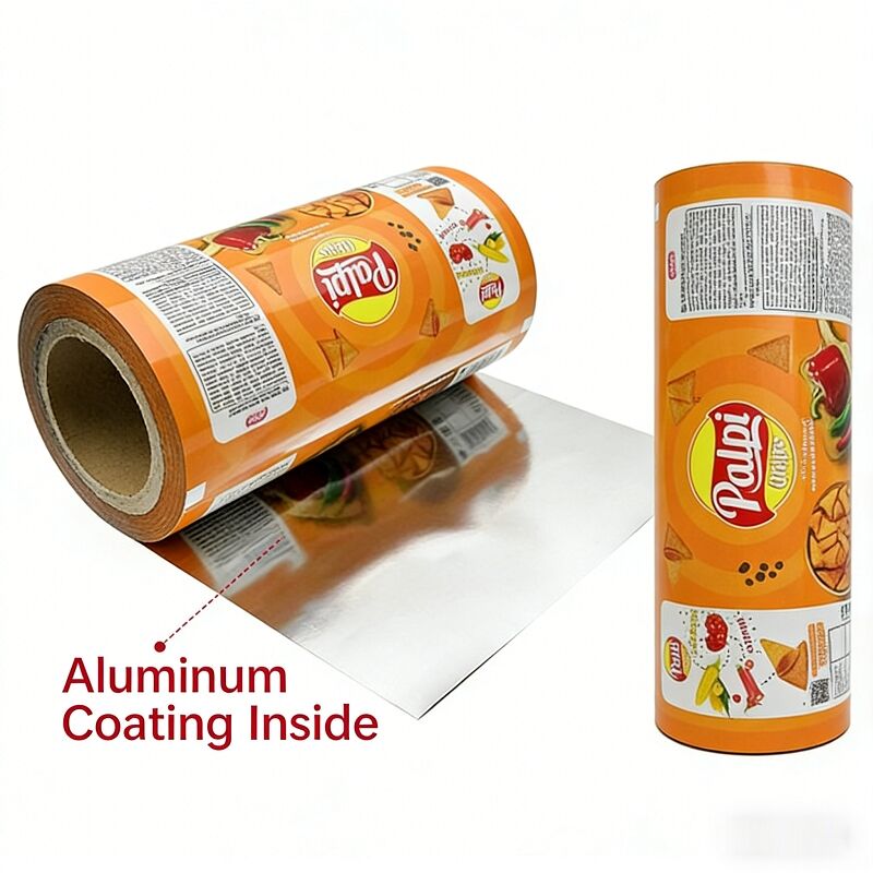 Custom Metallic Snack Potato Chips Food Grade Wrapping Packaging Film Roll
