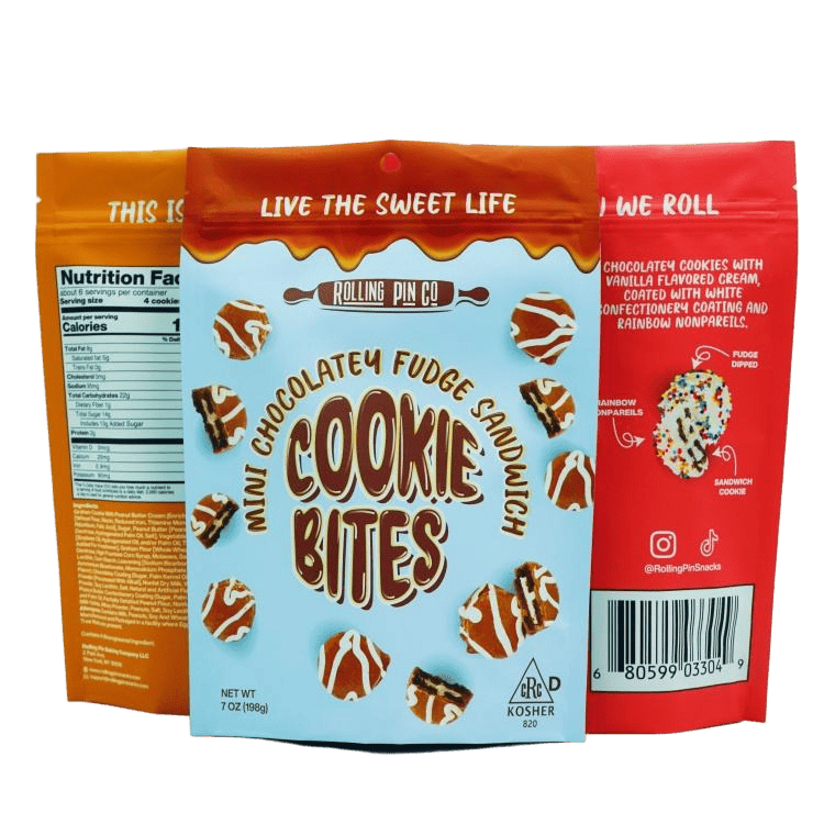 Custom Cookie Snack Stand up Pouch Food Aluminum Packaging Bags