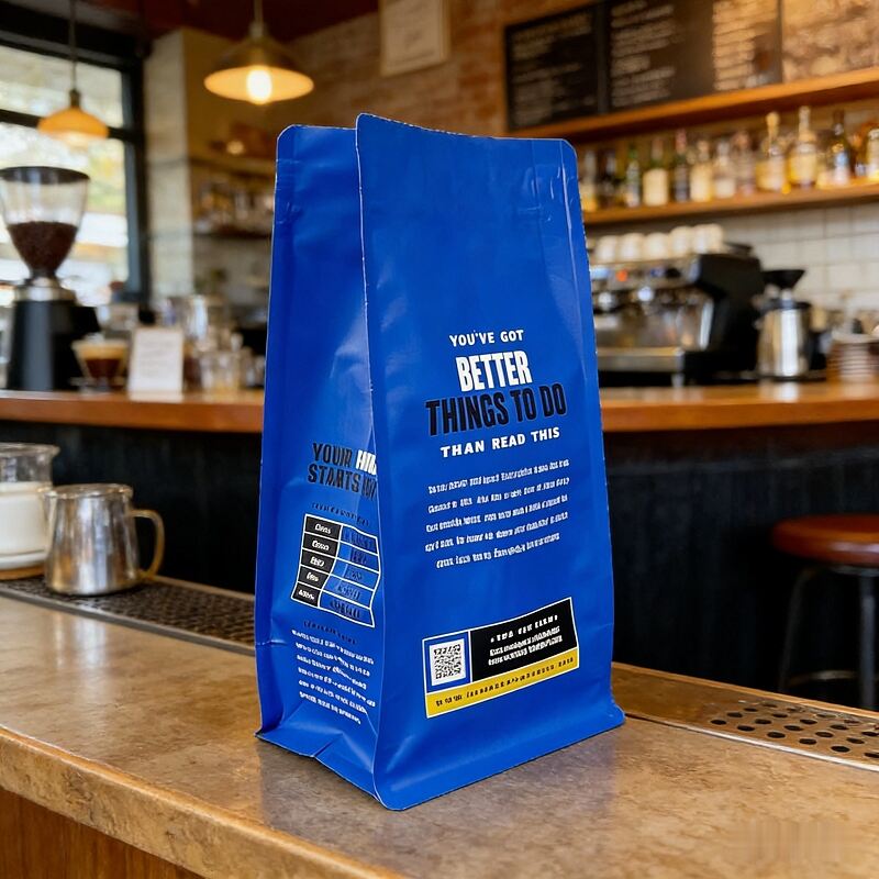 Customized logo Coffee Bag Flat Bottomed Coffee Bean Bag with Valve Tea Powder Packaging Zipper