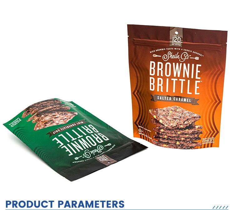 Custom Matte Eight-Side Seal Pouch for Chocolate Snacks Stand Up Pouch