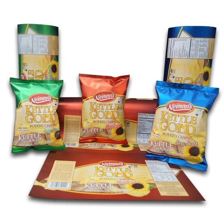 Laminated Food Packaging Film Potato Plain Chips Packaging Printed Bags Roll