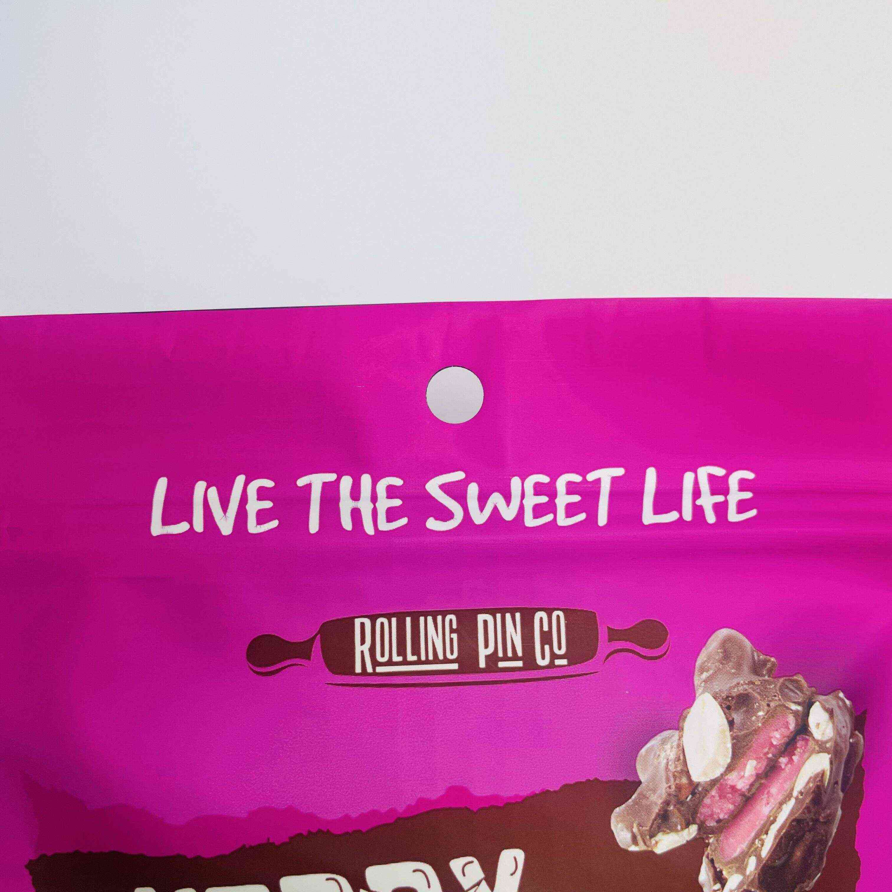 Bolsas personalizadas de plástico ecolóxicas e reciclables para embalar aperitivos e caramelos