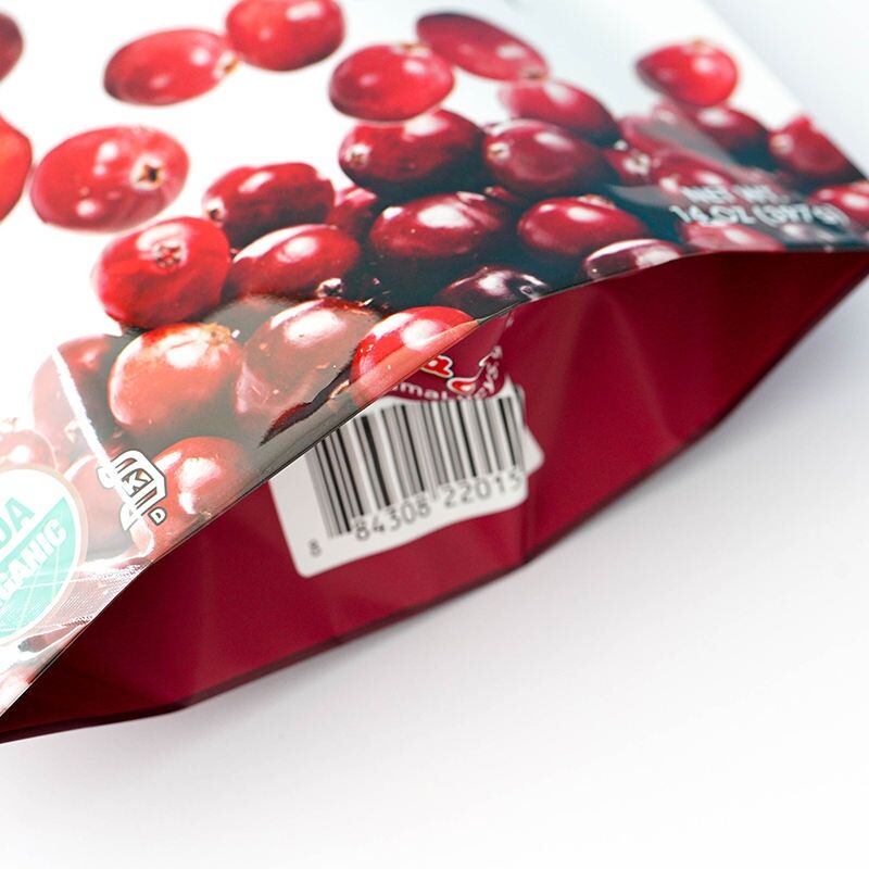 Custom Matte Stand-Up Pouch for Dried Berries Plastic Packaging Doypack