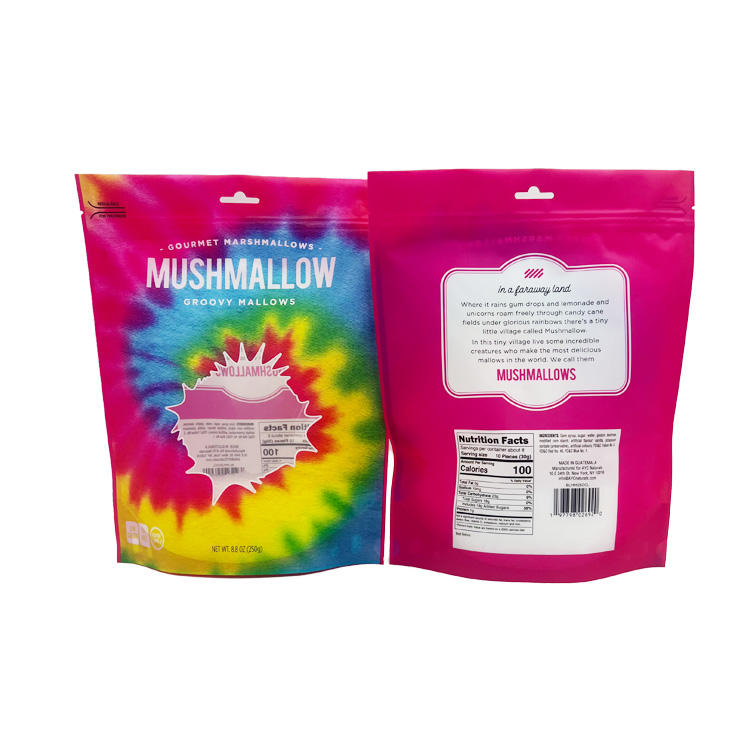 Custom Candy Stand up Pouch with Window Gravure Printing