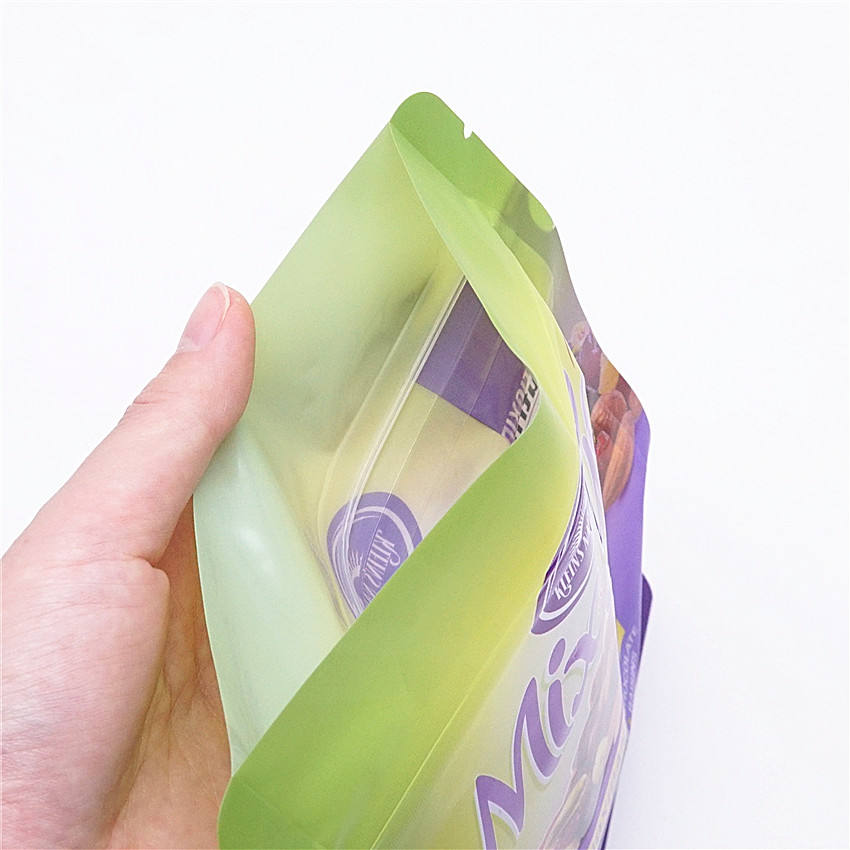 Custom Printed Flat Bottom Nuts Packing Pouch Cashew Nuts Packaging Bag