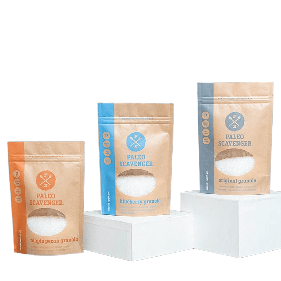 Custom Kraft Paper Bag with Window Zipper Bolsa Standup Pouch Environmental