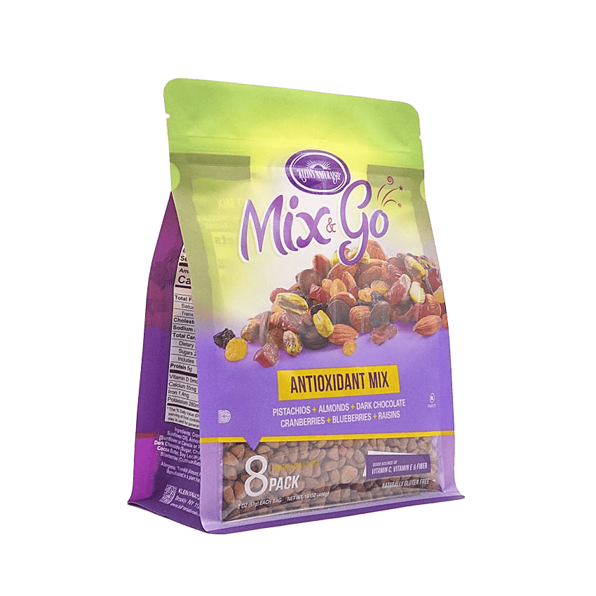 Custom Printed Flat Bottom Nuts Packing Pouch Cashew Nuts Packaging Bag