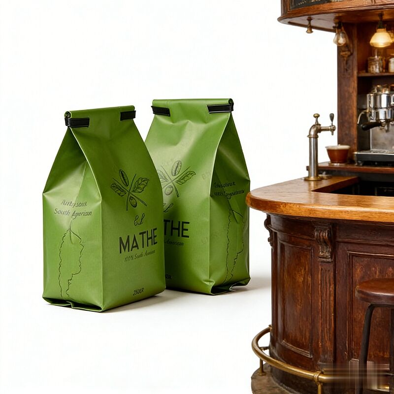 Custom Matte Four-Side Seal Coffee Pouch with Tin Tie Packaging Bag