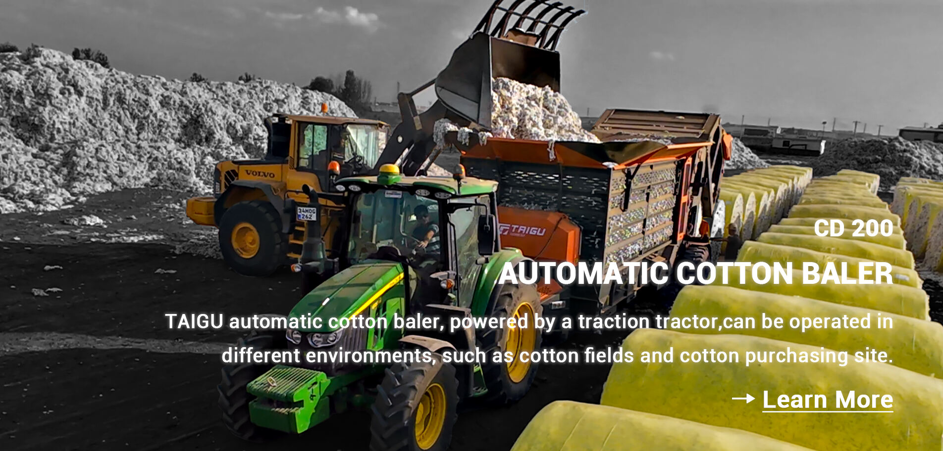 Automatic cotton baler