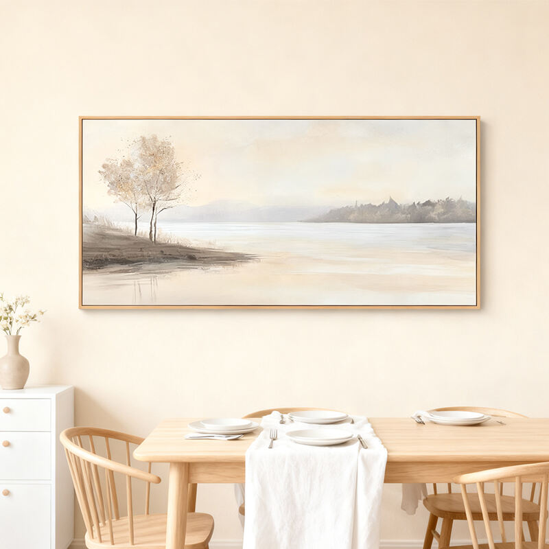 Péintéireacht Taiscneoir Néodrach Ola ar Láimh, Ealaín Bhalla Cánvas Radharc Loch Nua-aimseartha do Thaigh Óstáin & Dearadóirí Idirbhearta