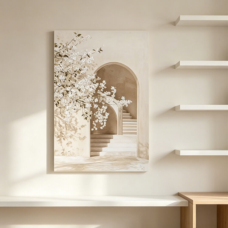 Arte su tela architettonica e floreale per ambienti ricettivi e interni moderni