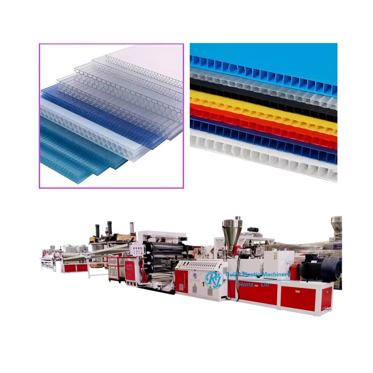 Recycling PP Hollow Sheet Extrusion Line Corrugated Honeycomb Box Printing Solid Sheet Extrusion Machine Line Price
