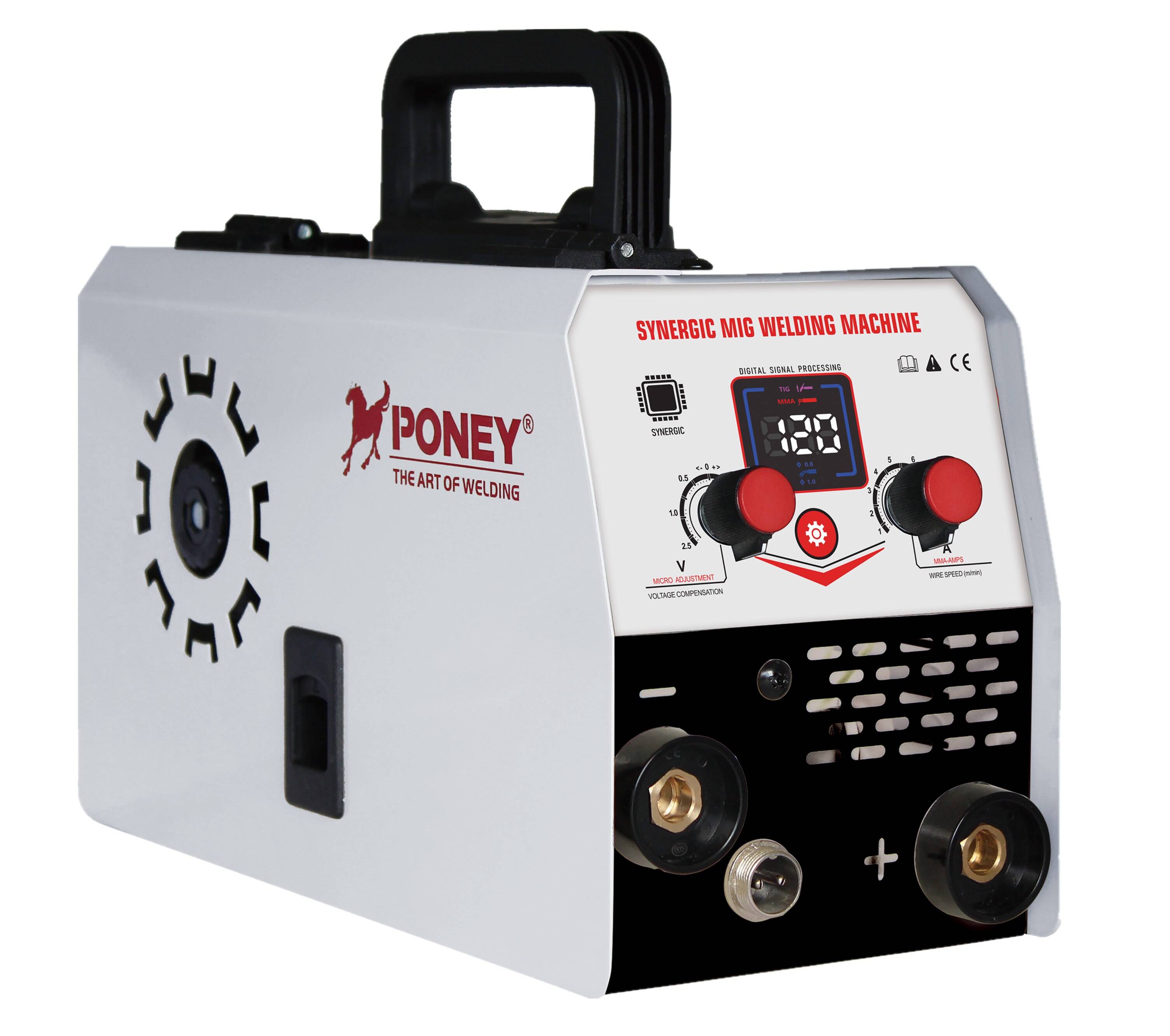 220V MULTI-FUNCTION INVERTER MINI GASLESS WELDER FCW-120 DIGITAL SIGNAL CONTROL SYNERGIC MIG WELDR