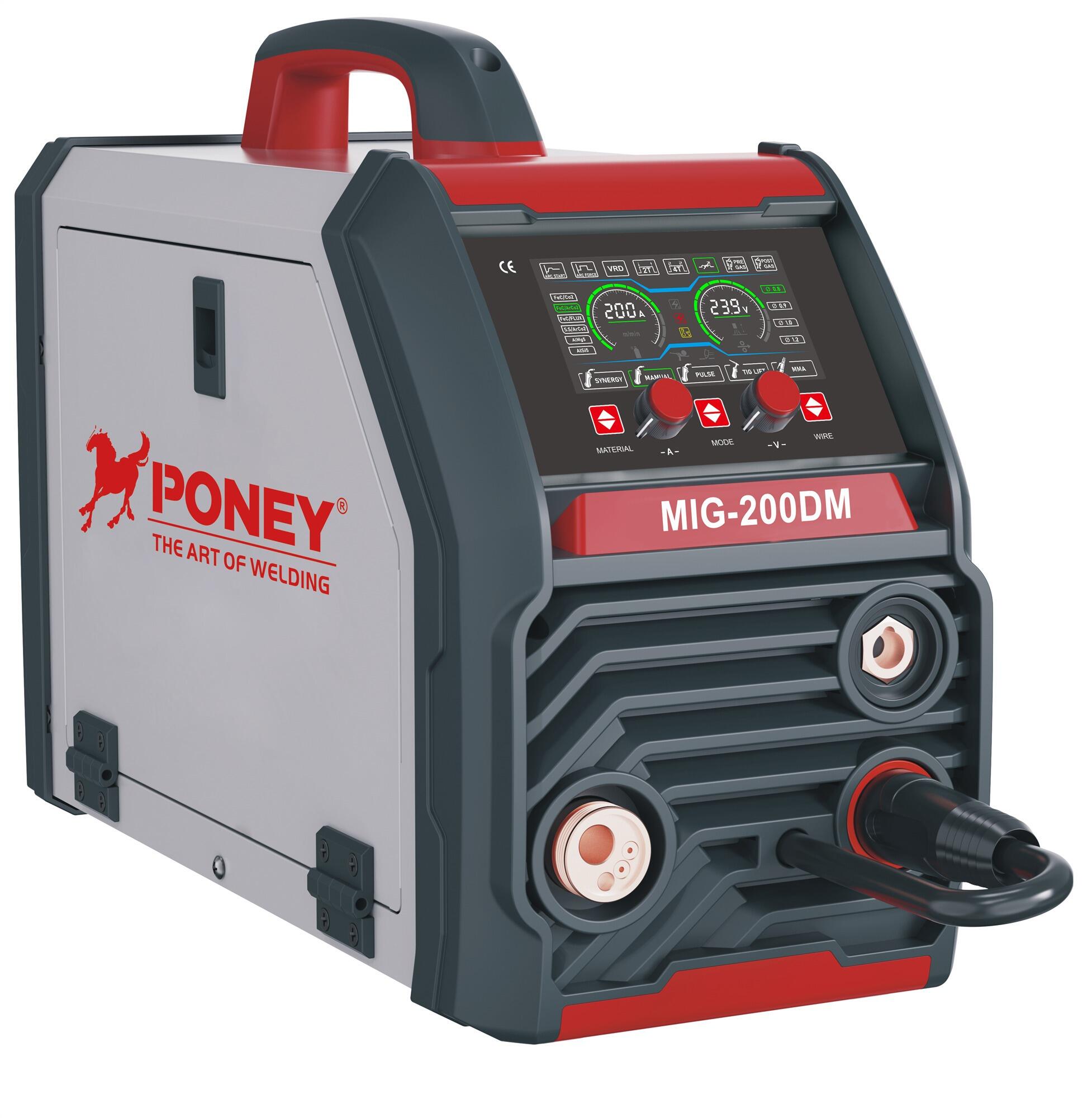 220V MULTI-FUNCTION INVERTER PORTABLE MIG WELDING MACHINE 200A  DIGITAL CONTROL SYNERGICSINGLE PULSE MIG WELDING MACHINE 