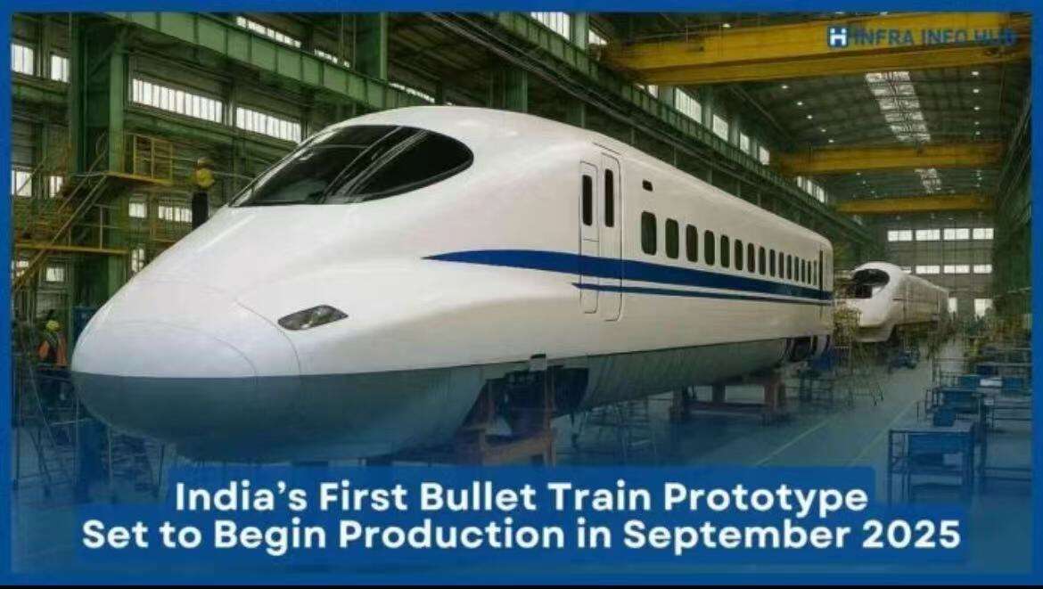 Indien wird das erste Hochgeschwindigkeitszug-Prototypenmodell 2025 produzieren