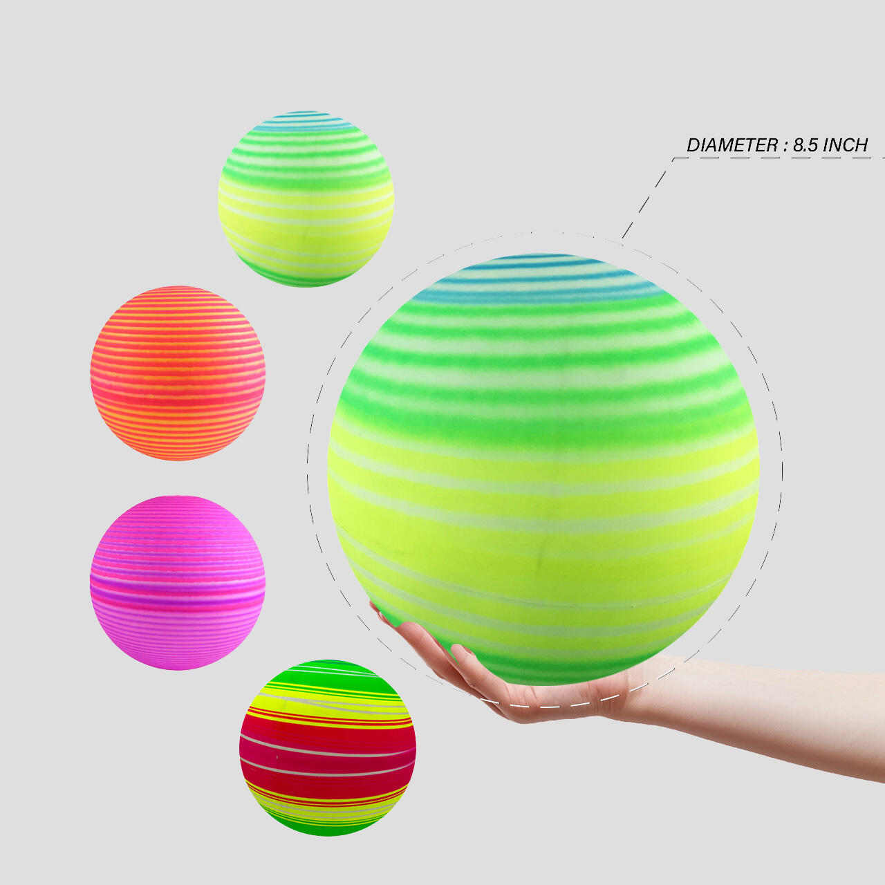 MOZURU 30CM Colorful PVC Rainbow Ball