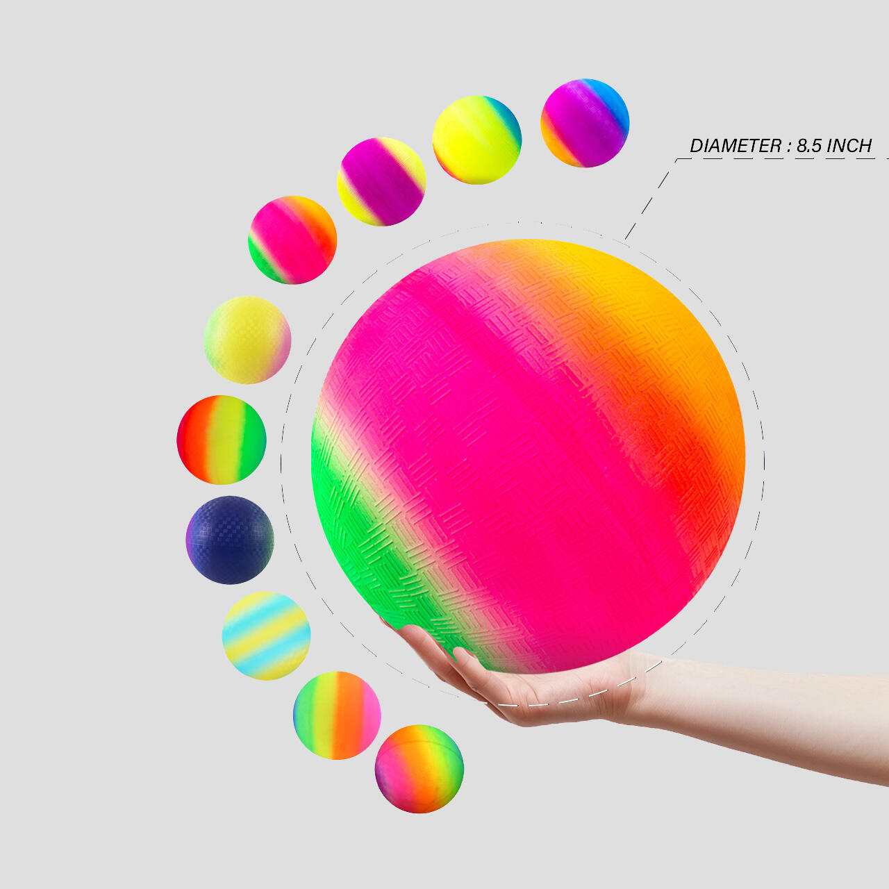 MOZURU PVC Gradient Color Playground Ball for Kids