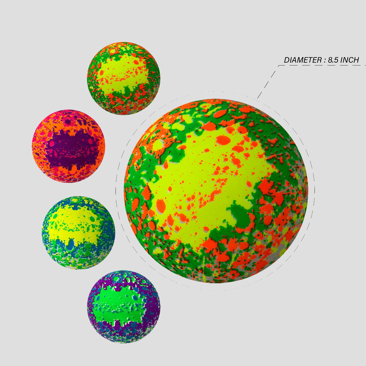 MOZURU 8.5inch Colorful PVC Rainbow Ball