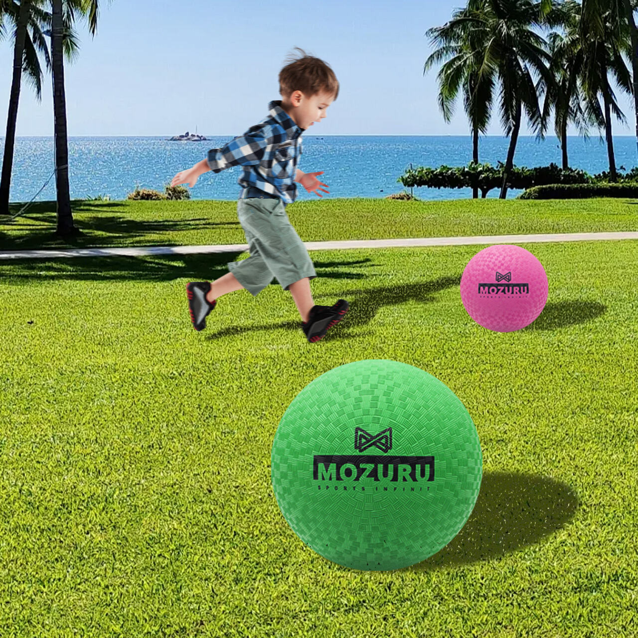 MOZURU Rubber Single Color Playground Ball for Kids | Playground ball ...