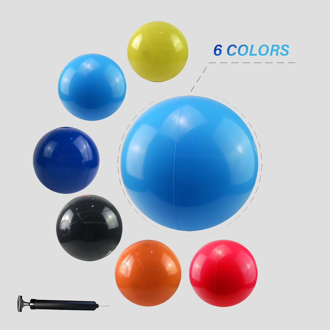 MOZURU PVC  Single Color Beach Balls
