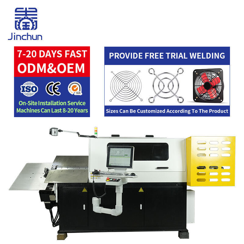 CNC 3D Wire Rotation Bending Machine for Smoke Exhaust Fan Grille Production Line Customized Wire Bending Machine Suppliers for Fan Guard