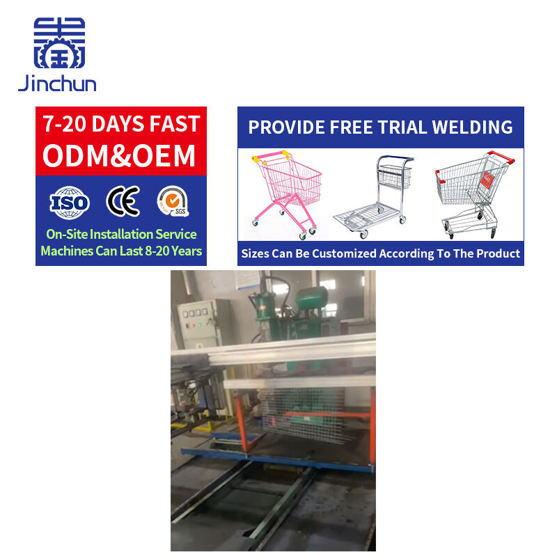 Welding Equipment CNC Automated High Precision Shopping Cart Frame Assembly Production Line