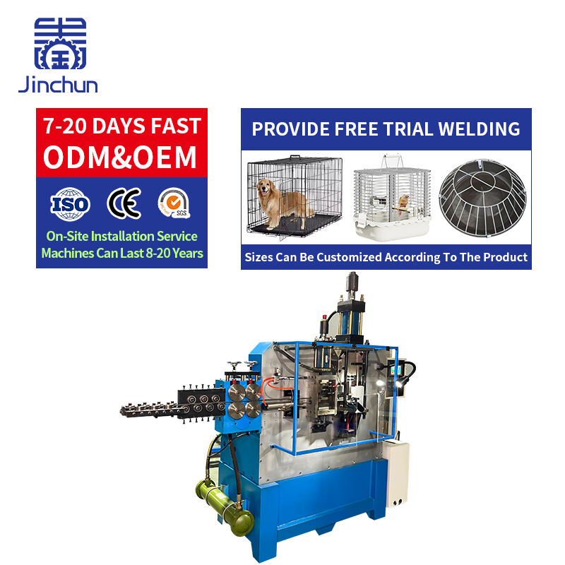 Special Buckle Machine for Pet Cage Production Line Jinchun Complex Bending Machine Iron Bending for Pet Cage Assembly Work