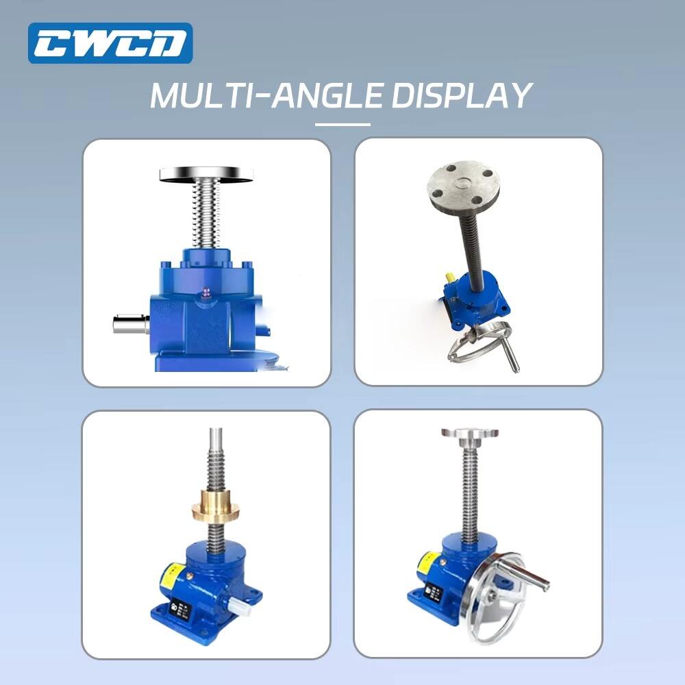 product swl series 25t worm gear screw jack speed reducers customizable odm for farm machinery lifting platforms flange hand crank-5