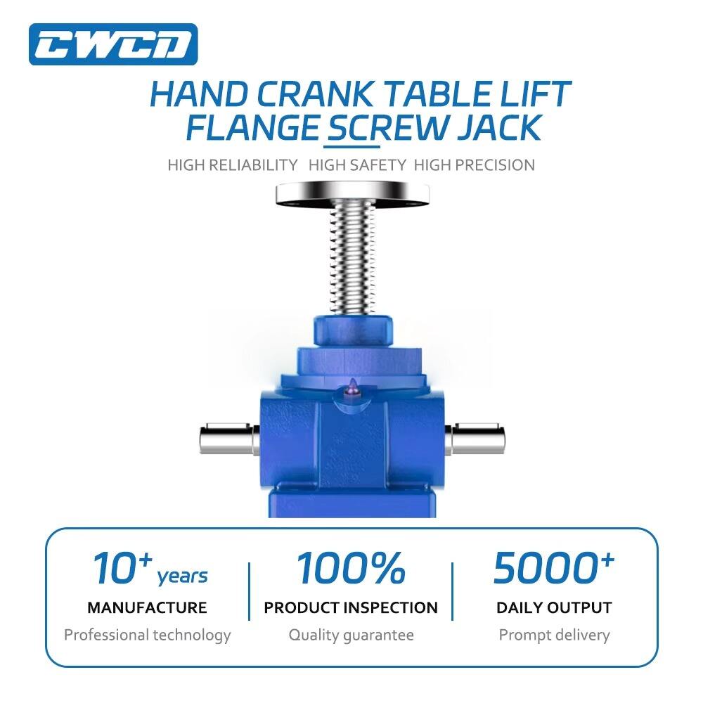 product swl series 25t worm gear screw jack speed reducers customizable odm for farm machinery lifting platforms flange hand crank-2