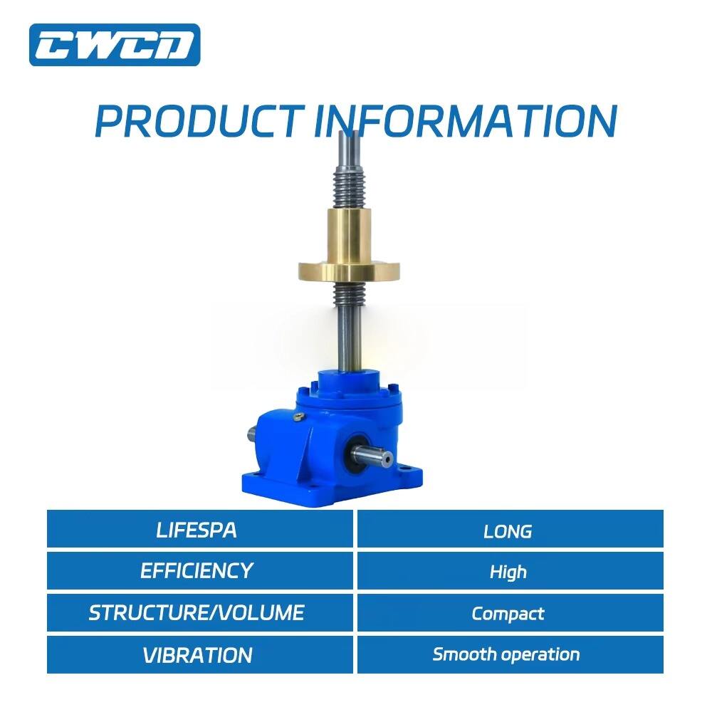 product swl series 25t worm gear screw jack speed reducers customizable odm for farm machinery lifting platforms flange hand crank-4