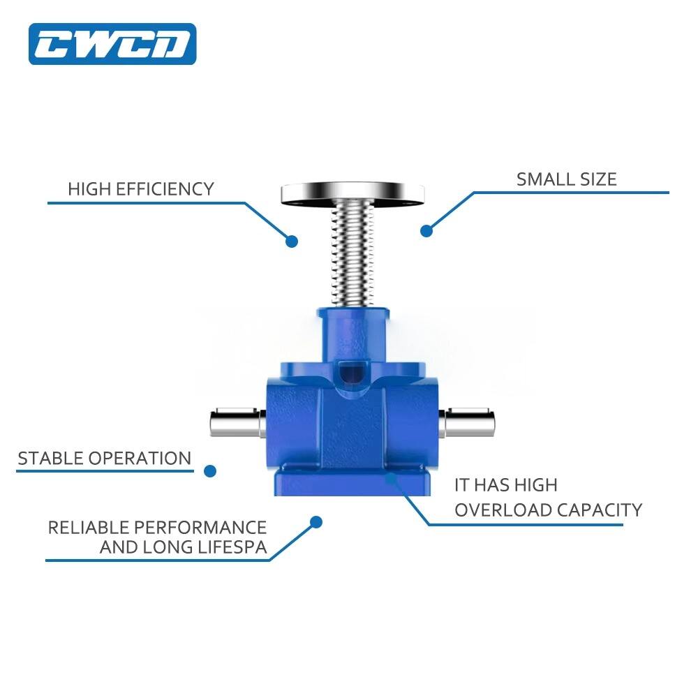 product swl series 25t worm gear screw jack speed reducers customizable odm for farm machinery lifting platforms flange hand crank-3