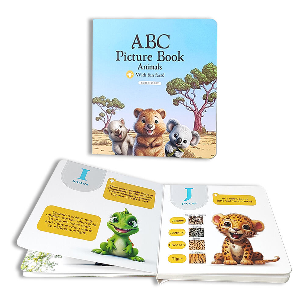 ABC Animal Picture Book, Toddler Educational Board Book