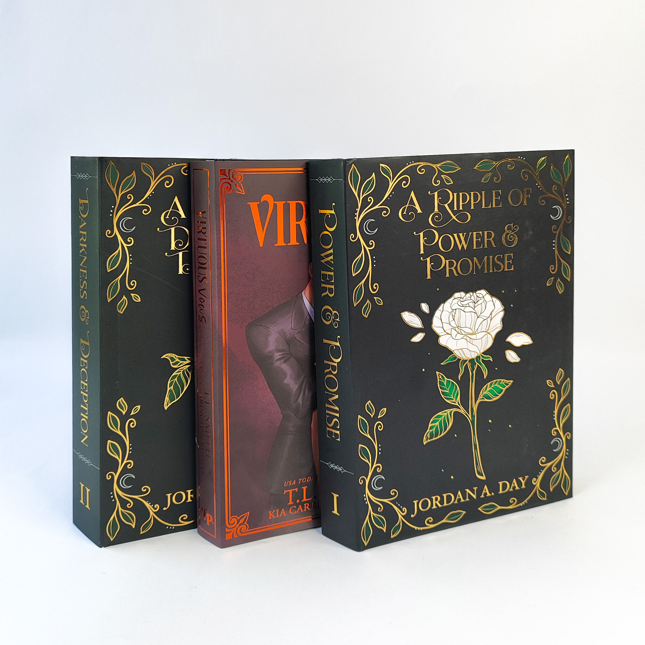 Special Edition Romance Hardcovers, Gold Foil Art & Custom Printed Page Edges