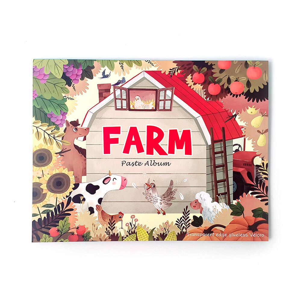 Farm Reusable Sticker Activity Book for Toddlers, Non-Toxic