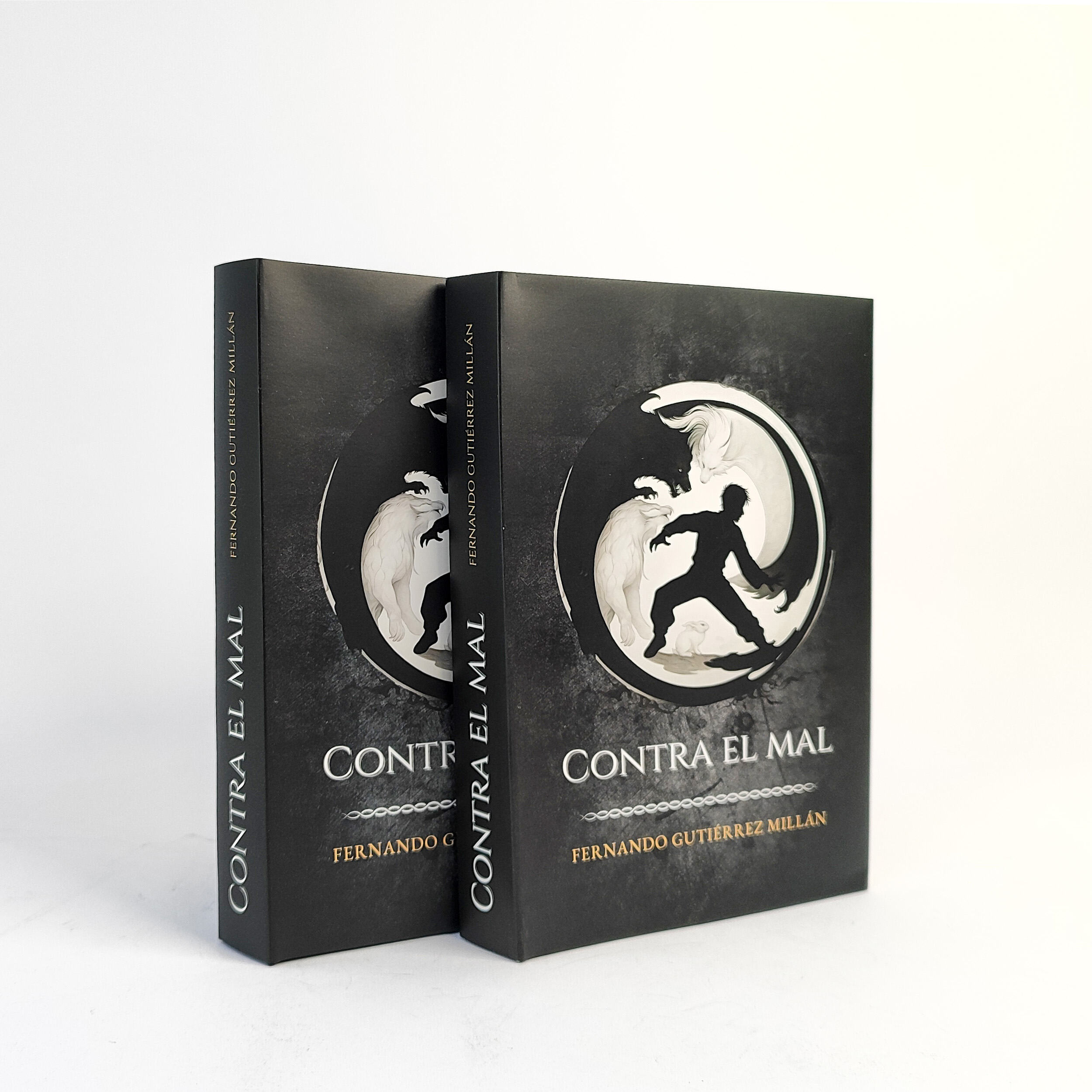 Contra El Mal Spanish Hardcover Novel, Yin-Yang Fantasy Art Edition