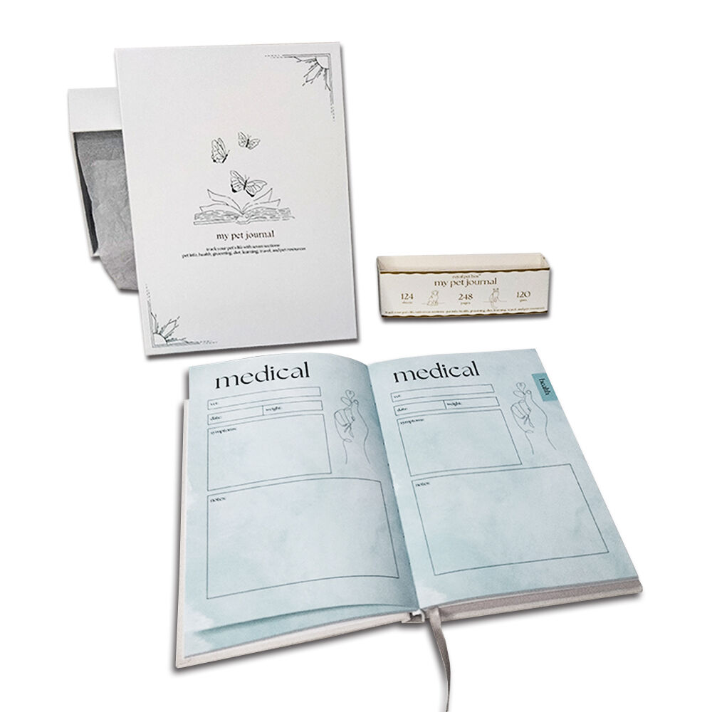 My Pet Journal, Hardcover Pet Planner with Gift Box for Pet Owners