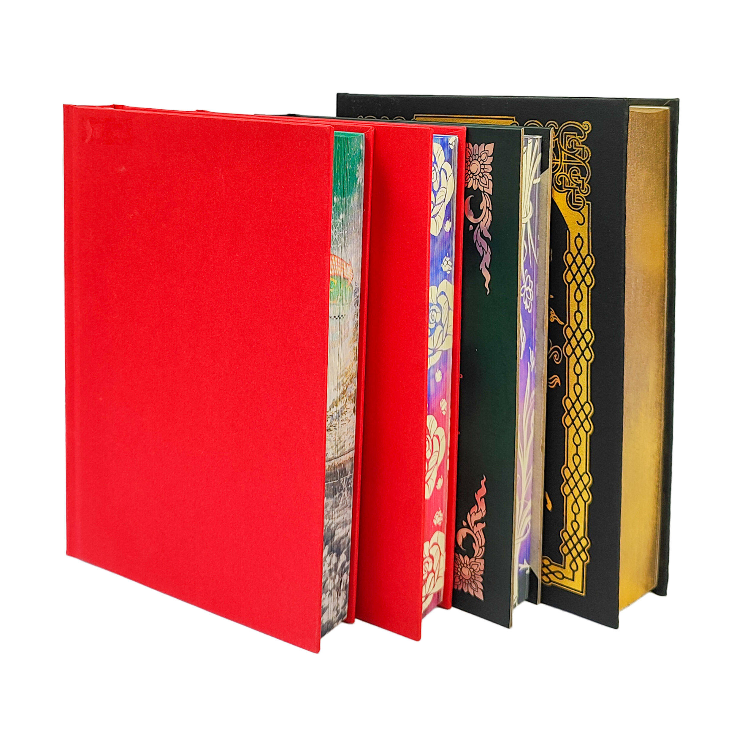 Special Edition Hardcover Book Set with Foil Covers & Colored Page Edges