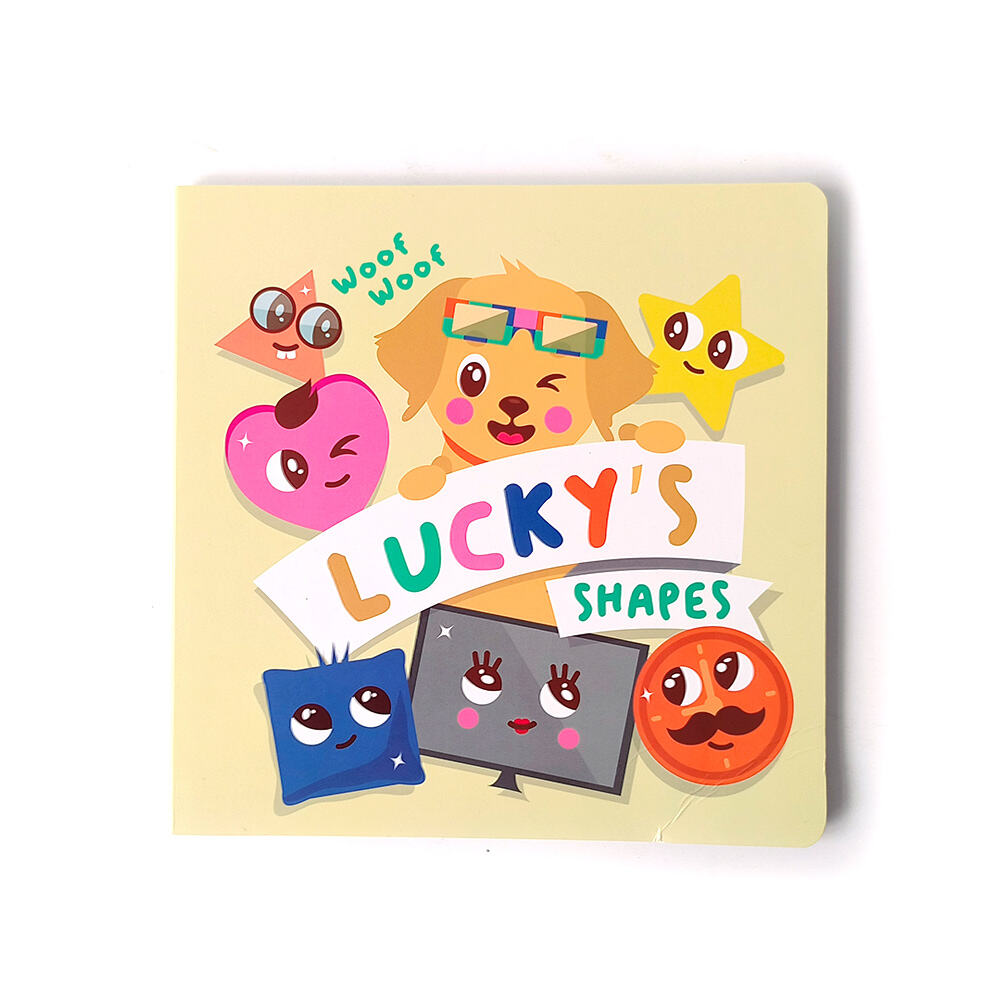 Lucky's Shapes Board Book, Toddler Educational Shape Learning Book