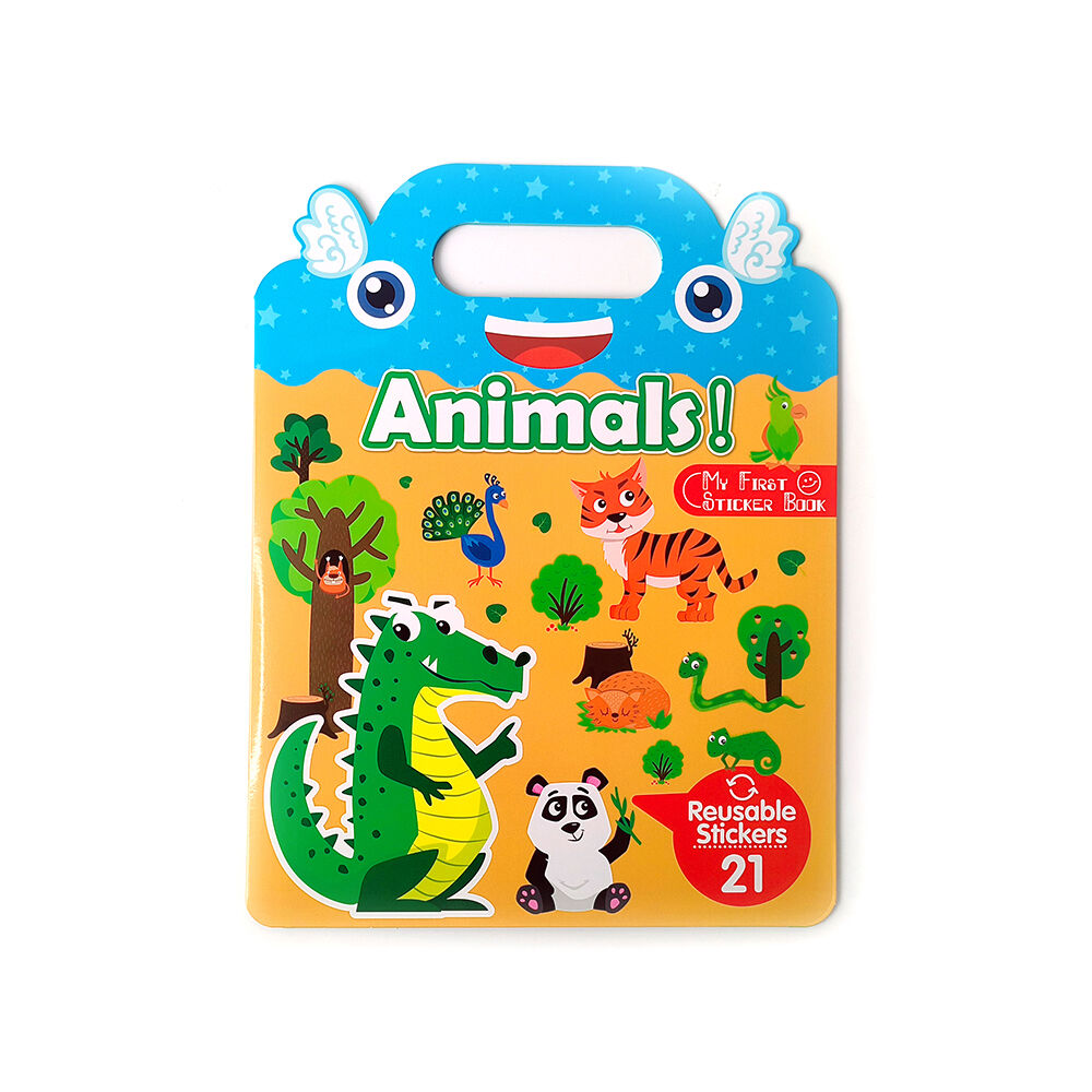Portable Animal Reusable Sticker Book for Toddlers, EU Certified