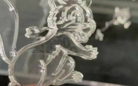 1325 CO2 laser cutting of 8mm acrylic squirrel