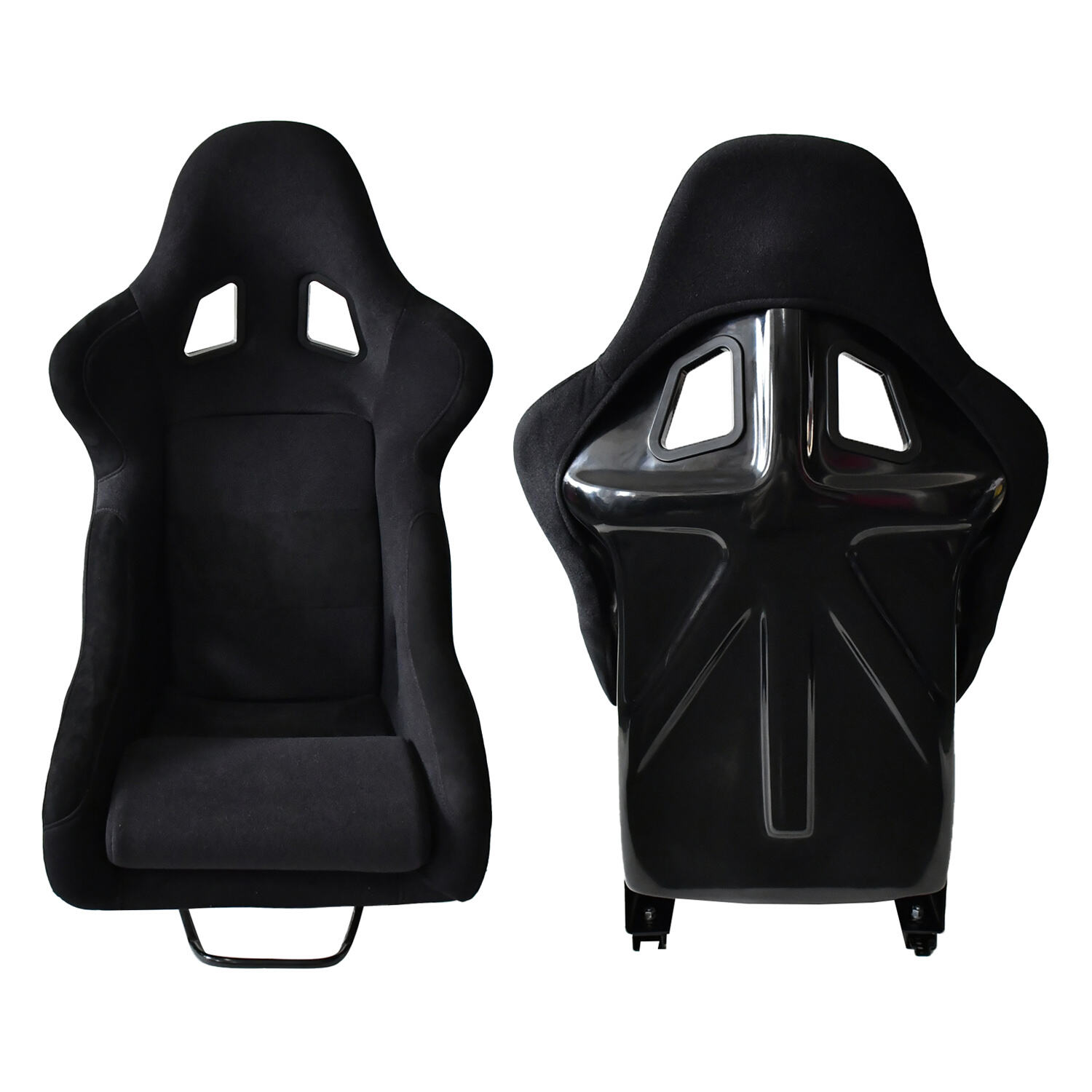 TIYPEOR Sièges de Course pour Voiture en Suede Cuir Sport Bucket Ajustable Accessoires Intérieurs Modifiés