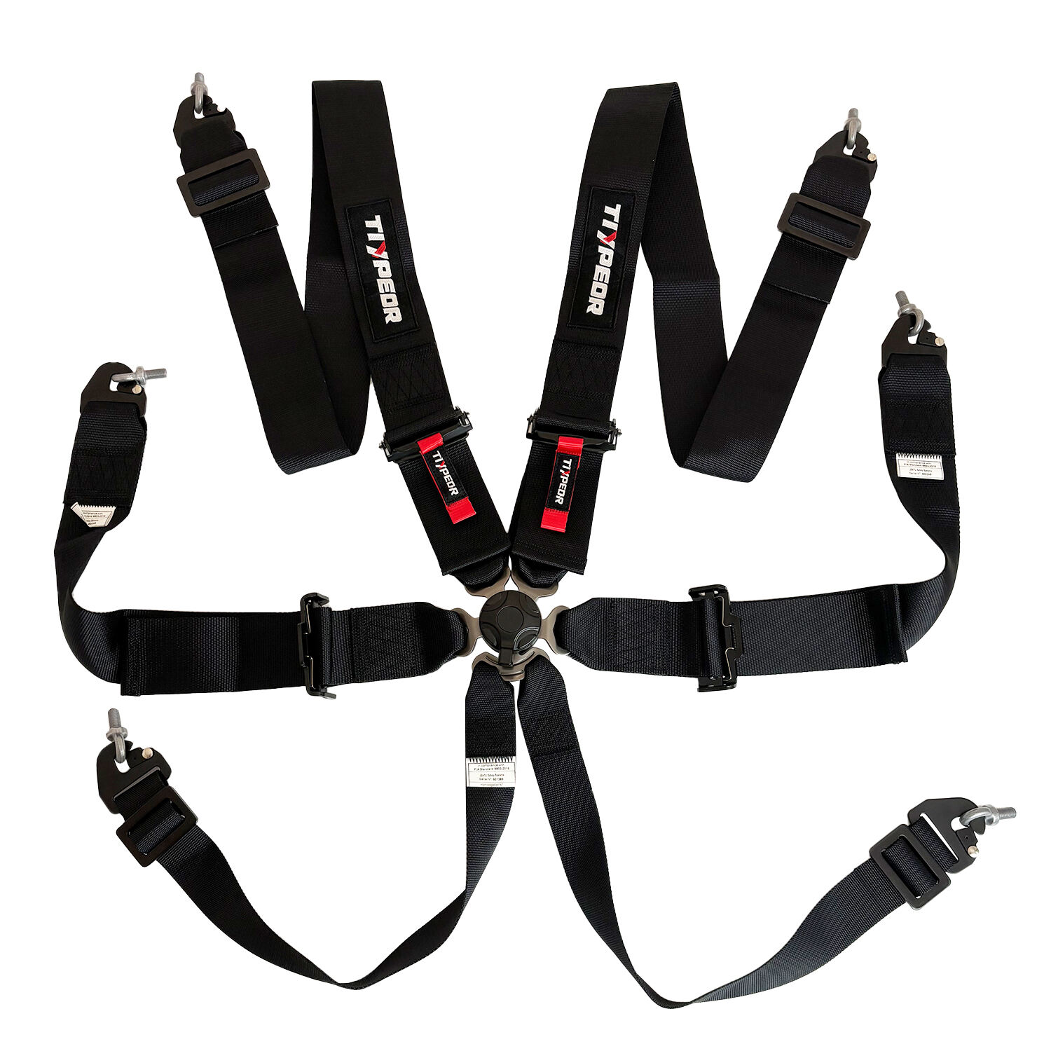 TIYPEOR JDM 6 Points de Sécurité Sangle de Ceinture Haute Qualité Universelle à Clipser dans la Voiture Ceinture de Sécurité pour Siège de Course