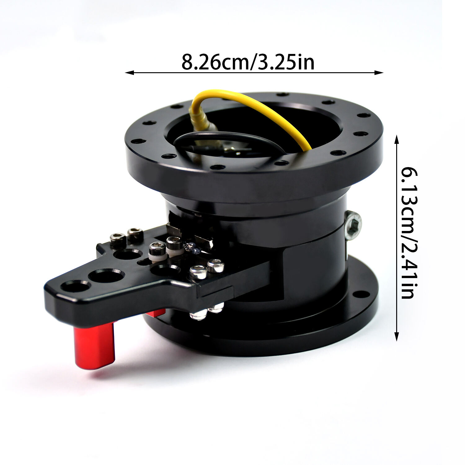 TIYPEOR Universal Car Aluminium Steering Wheel Quick Release 8.2*6CM