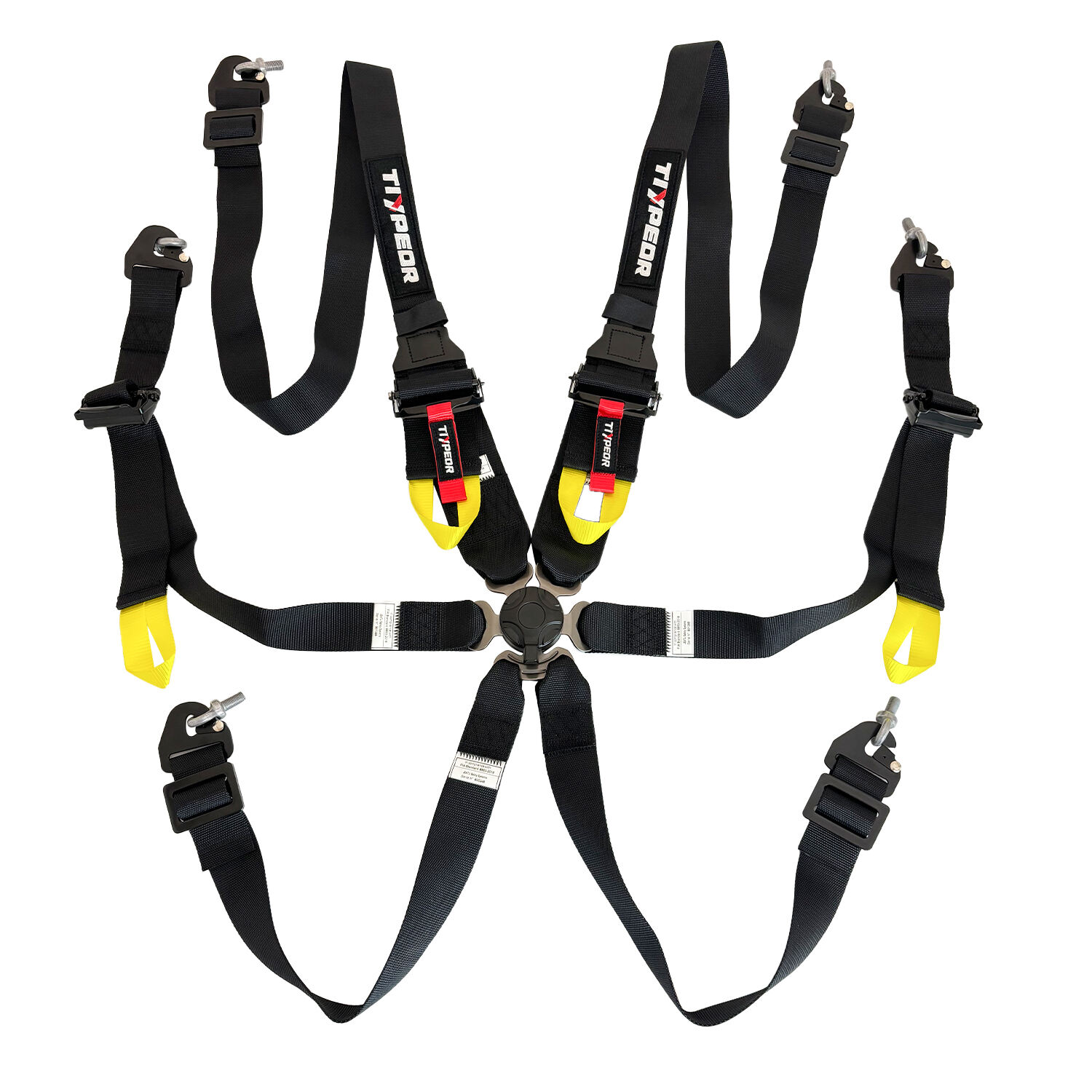 Sangle de Ceinture de Sécurité Universelle TIYPEOR JDM 6 Points à Clipser Siège de Voiture Ceinture de Sécurité pour Siège de Course Accessoires pour Voiture