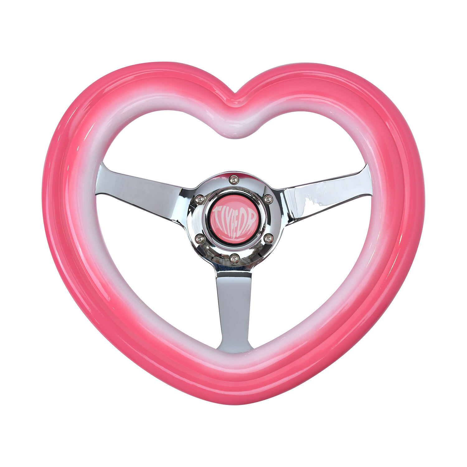 TIYPEOR Novo Alto Qualidade ABS Sim Esporte Corrida Rosa Coração Volante