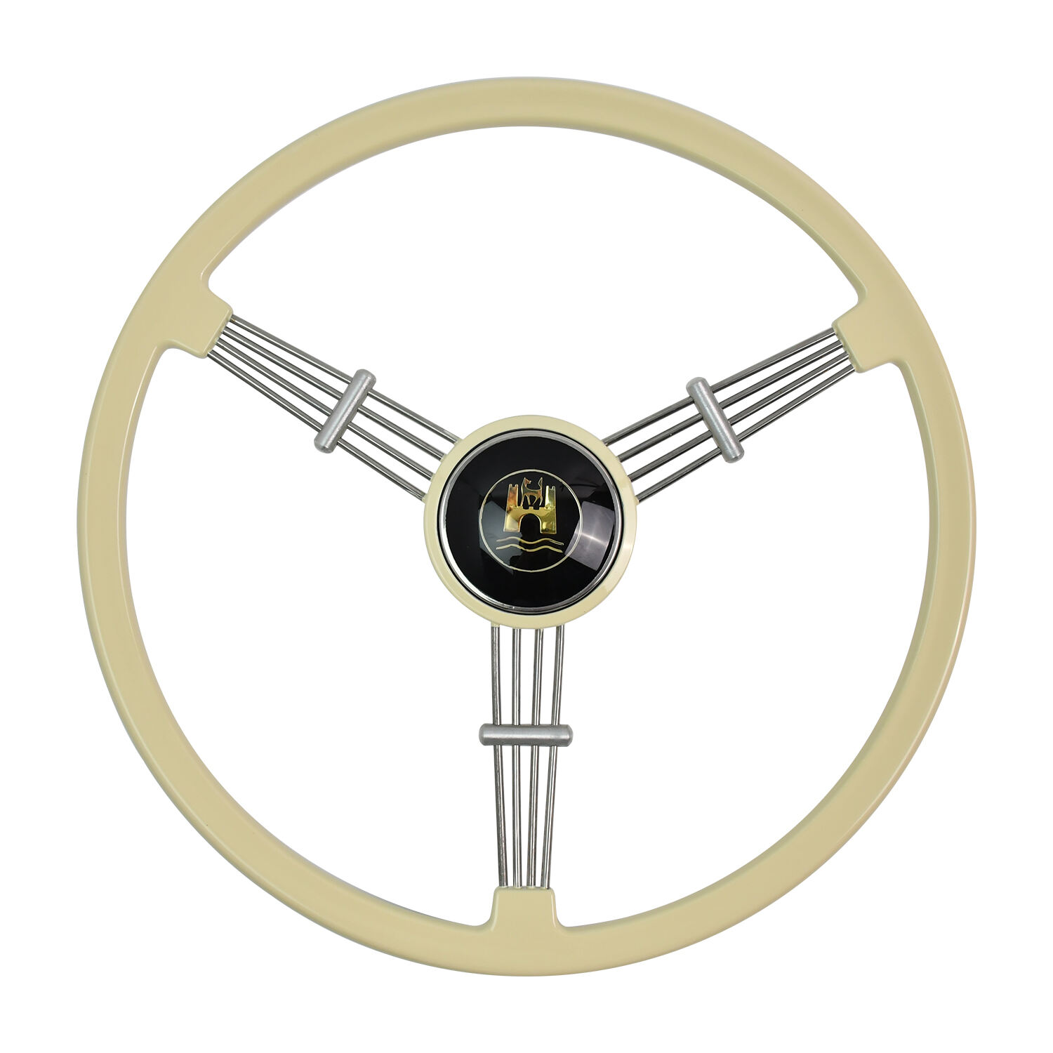 TIYPEOR ABS Banjo Style 395mm/15.16inch Vintage Classic Steering Wheel for 1950-1966 Porsche 356 a B C PreA Parts