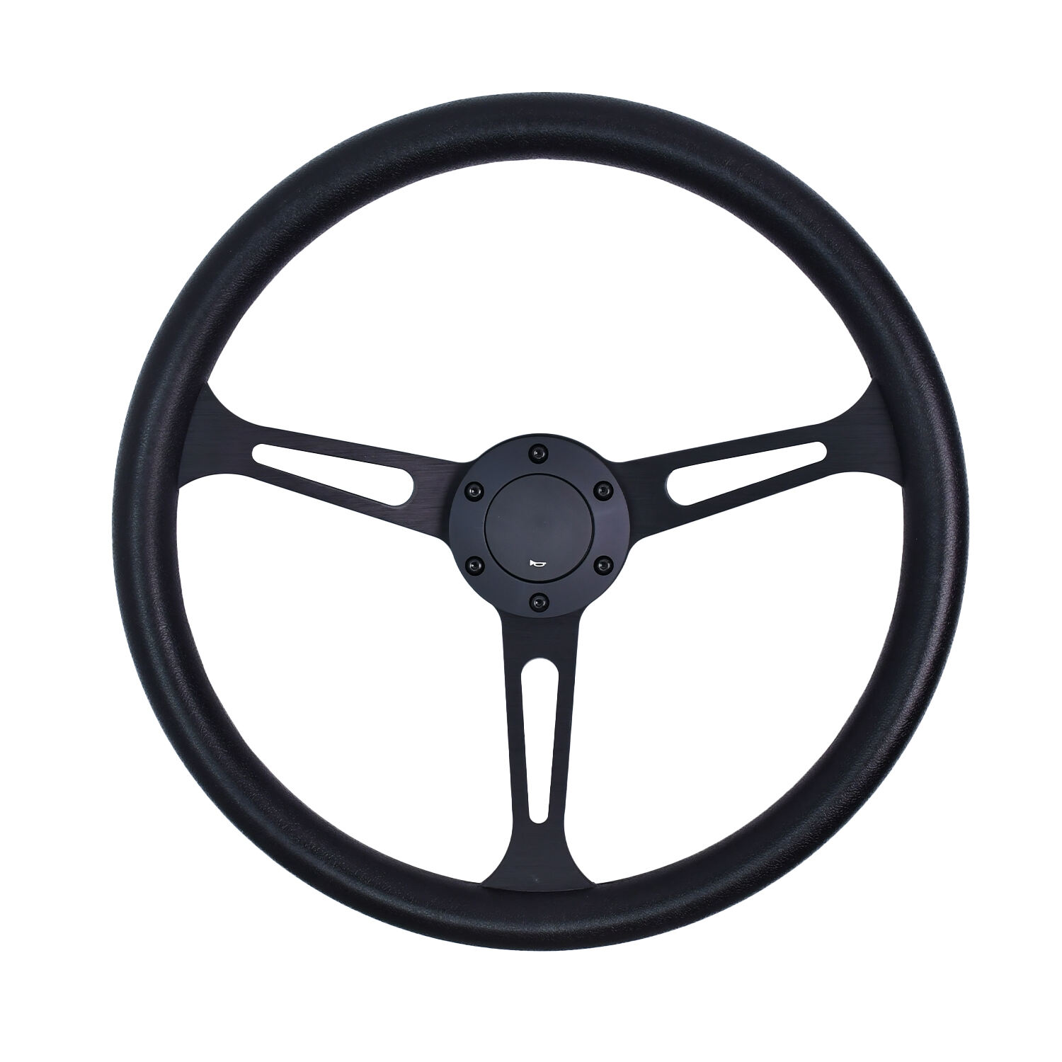 TIYPEOR 380mm/15인치 블랙 PU 3 스포크 핸들
